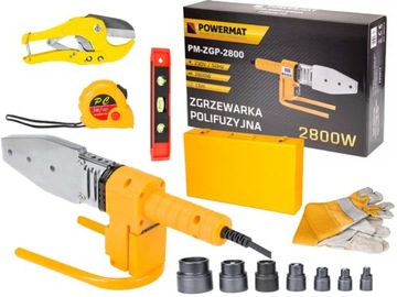 Zgrzewarka do zgrzewania rur PCV PP LCD 7 matryce teflonowe kamienie