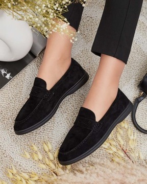 CZARNE MOKASYNY DAMSKIE RIMETT 39