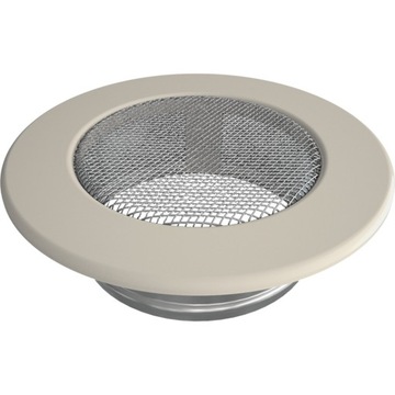 Решетка круглая, диаметр 125мм, кремовая - Kratki.pl