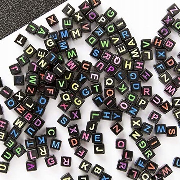 Набор букв для изготовления браслетов 1200 шт.