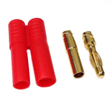 KONEKTOR ZESTAW ZŁĄCZE Z OSŁONKĄ OSŁONA + BANAN 4mm Wtyki Gold