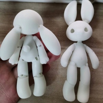 14,5 cm wysokości Drukowana w 3D lalka królik z żywicy Pet