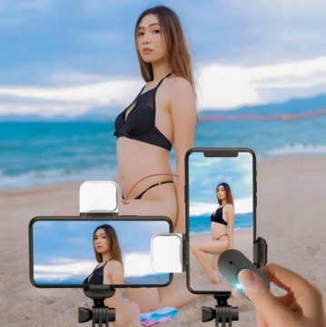 SELFI STICK BLUETOOTH ШТАТИВ С ПУЛЬТОМ ДИСТАНЦИОННОГО УПРАВЛЕНИЯ ДЛИННЫЙ СО СВЕТОДИОДНОЙ ЛАМПОЙ