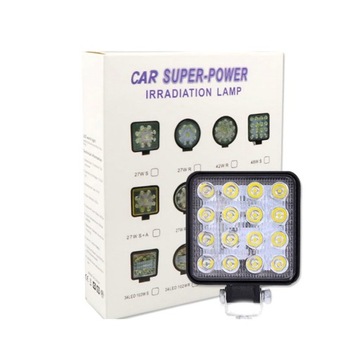 РАБОЧАЯ ЛАМПА 16 светодиодов, 48 Вт, светодиодная рабочая галогенная лампа