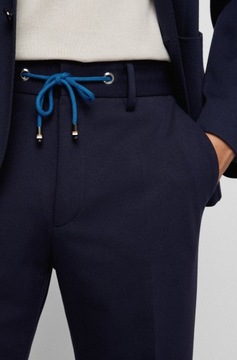 Hugo Boss granatowe spodnie męskie z wiskozą r. 50