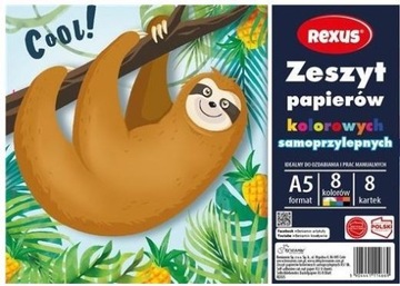 PAPIER KOLOROWY WYCINANKA SAMOPRZYLEPNA A5/8K