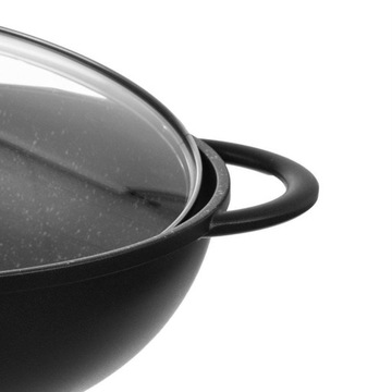 Patelnia granitowa wok 32 cm z pokrywką GRANDE /Orion