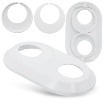 ROSETTE MASKING ROSETTE Трубы 28 мм БЕЛЫЙ ДВОЙНОЙ Разъемная крышка WB