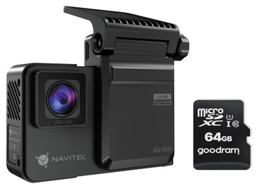 Wideorejestrator Navitel RS2 DUO + karta 64 GB