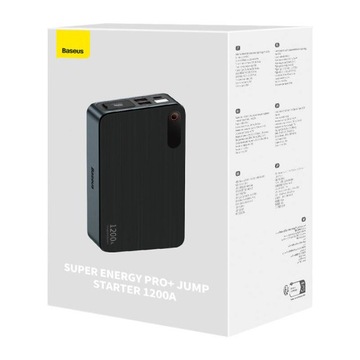 АВТОМОБИЛЬНЫЙ СТАРТЕР BASEUS POWERBANK JUMP 1200A 12000 МАч С КАБЕЛЯМИ