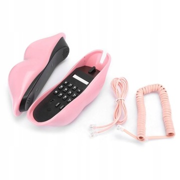 Проводной стационарный телефон Pink Lip