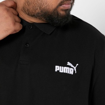 Puma t-shirt polo czarny męski plus size 851759 01 6XL
