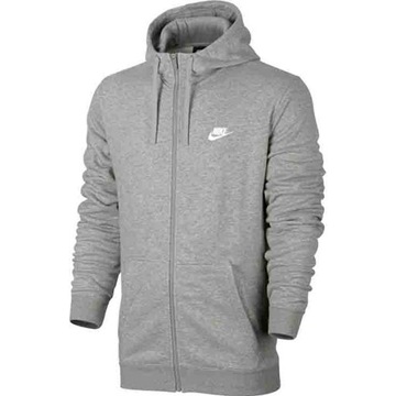 NIKE BLUZA MĘSKA KAPTUR ZAMEK BAWEŁNIANA SZARA R.S