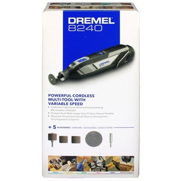 ВЫСОКОСКОРОСТНАЯ ШЛИФОВАЛЬНАЯ МАШИНА 12 В DREMEL 8240 + 5 АКСЕССУАРОВ 1x2,0 Ач