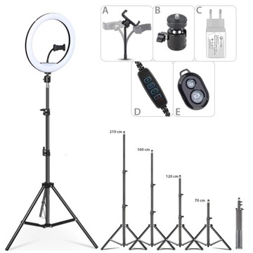СВЕТОДИОДНАЯ КОЛЬЦЕВАЯ ЛАМПА ДЛЯ МАКИЯЖА ШТАТИВ ДЛЯ СЕЛФИ