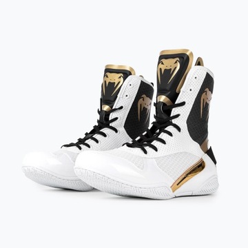 Боксерские кроссовки Venum Elite Boxing белый/черный/золотой 45 (12 шт.)
