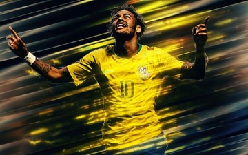 NEYMAR Naklejka na ścianę - plakat 50 cm K259