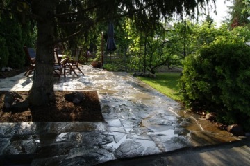 Камень, форматный шифер, дорожки, тротуары, аллеи