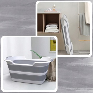 СКЛАДНАЯ СИЛИКОНОВАЯ ЧАША СО СЛИВОМ ДЛЯ БЕЛЬЯ