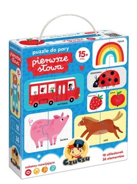 CzuCzu Pierwsze Słowa Puzzle do Pary 18 Układanek Dwuelementowych 15m+