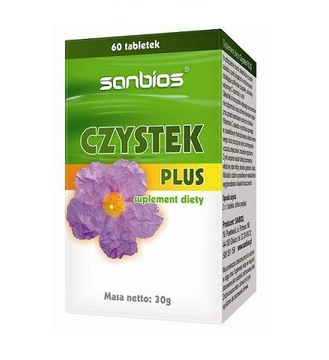 Sanbios Czystek Plus Witamina C Acerola Cynk 60 tabletek