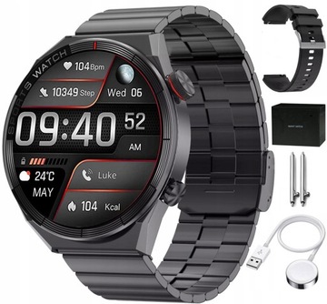 SMARTWATCH Zegarek Męski z ROZMOWAMI INDUKCJA 1.5CALA 454x454 EKG PL