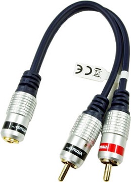 adapter 2 wtyki chinch rca /gniazdo mini jack 3,5