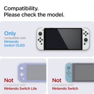 2 защитных стекла Spigen для Nintendo Switch Oled
