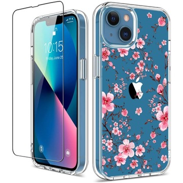 ETUI do Apple iPhone 13 WZMACNIANE 2 MM WZORY CASE PLECKI + SZKŁO 9H