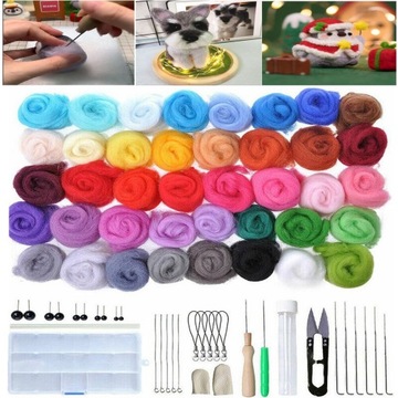 Zestawy Do Filcowania Igłą DIY (40 Kolorów / 3g)