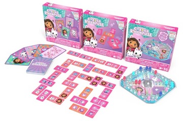 НАБОР ИЗ 3 НАСТОЛЬНЫХ ИГР GABI'S CAT HOUSE DOMINO POP-UP KATY JUMBO