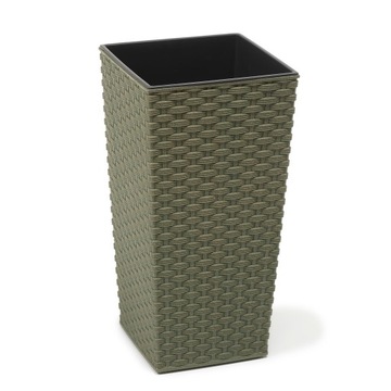 Donica Lamela FINEZJA ECO RATTAN 30x30cm ZIELONY