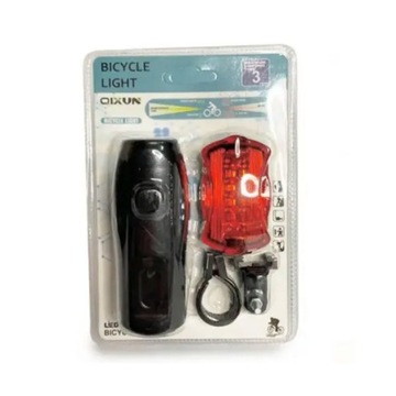 КОМПЛЕКТ ВЕЛОСИПЕДНЫХ ЛАМП ПЕРЕДНЕЕ ЗАДНЕЕ СВЕТОДИОДНОЕ ОСВЕЩЕНИЕ