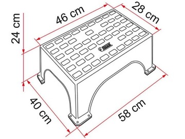 Подножка, ступенька Fiamma Magnum 200кг для прицепа кемпера