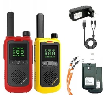 2 рации Baofeng BF-T17 + FM USB + ремешок, адаптер питания