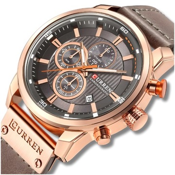 ZEGAREK MĘSKI CURREN KLASYCZNY ELEGANCKI CHRONOGRAF DATOWNIK 6 KOLORÓW