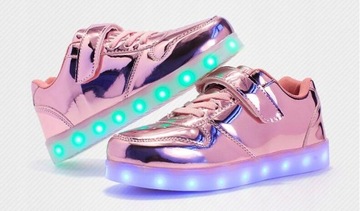 СВЕТОДИОДНАЯ ОБУВЬ С ПОДСВЕТКОЙ, БЕЛАЯ ЗАЛИПКА