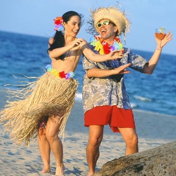 Гавайское колье, Гавайские цветы Алоха, 15 шт.