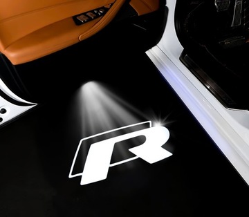 2x ЛОГОТИПА VW R GOLF R SCIROCCO R TIGUAN R T-ROC R СВЕТОДИОДНАЯ ГОЛОГРАММА HD ПРОЕКТОР