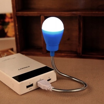 żarówka lampka led usb biała czarna latpop tablet