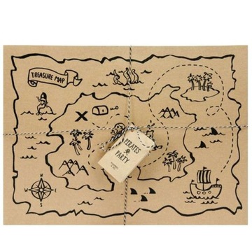 PODKŁADKI papierowe PIRACI kraft PIRACKIE PARTY