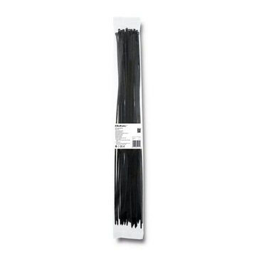 Qoltec Opaska zaciskowa 4.8*500mm Nylon UV Czarna