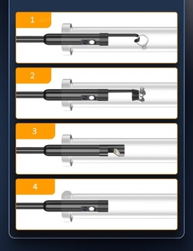 ЭНДОСКОПИЧЕСКАЯ КАМЕРА ДЛЯ КОНТРОЛЯ 4,3 ДЮЙМА HD ЭКРАН DUO 32 ГБ 8 светодиодов IP67 5 м + ЧЕХОЛ