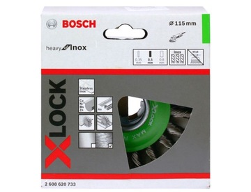 ПРОВОЛОЧНАЯ ДИСКОВАЯ ЩЕТКА BOSCH 115 мм X-LOCK