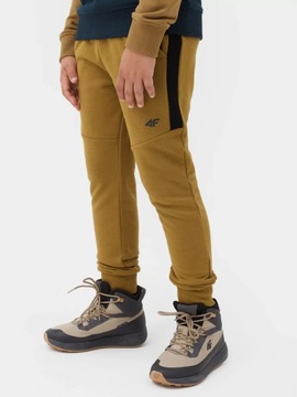 СПОРТИВНЫЕ БРЮКИ ДЛЯ МАЛЬЧИКОВ 4F КОМФОРТНЫЕ СПОРТИВНЫЕ БРЮКИ ДЛЯ ДЕТЕЙ, ХЛОПОК AW23M414