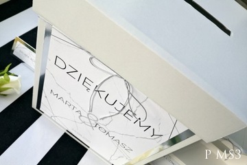 КОРОБКА ДЛЯ СВАДЕБНЫХ КОНВЕРТОВ СЕРЕБРЯНЫЙ МРАМОР