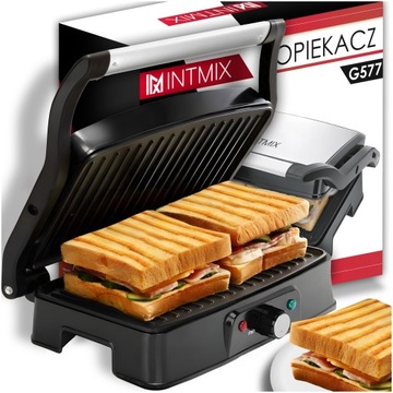 OPIEKACZ GRILL TOSTER 3W1 ELEKTRYCZNY ROZKŁADANY MOCNY 2400W WYSOKA JAKOŚĆ