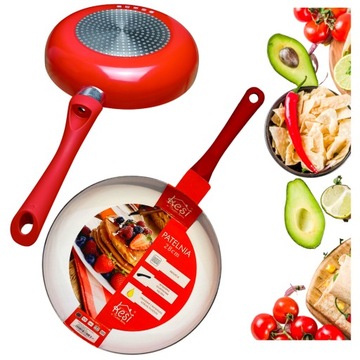 Patelnia duża 28cm do smażenia, nieprzywierająca NON STICKS, indukcja gaz
