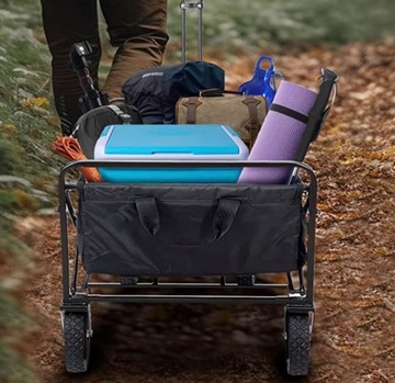 Туристическая пляжная тележка, складная, транспортная, садовая, расширяемая, колеса