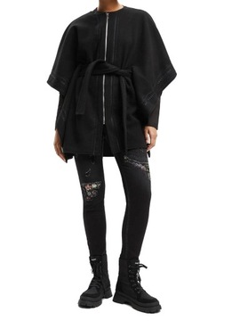 DESIGUAL PONCHO ALADIN MILAN całe w czerni